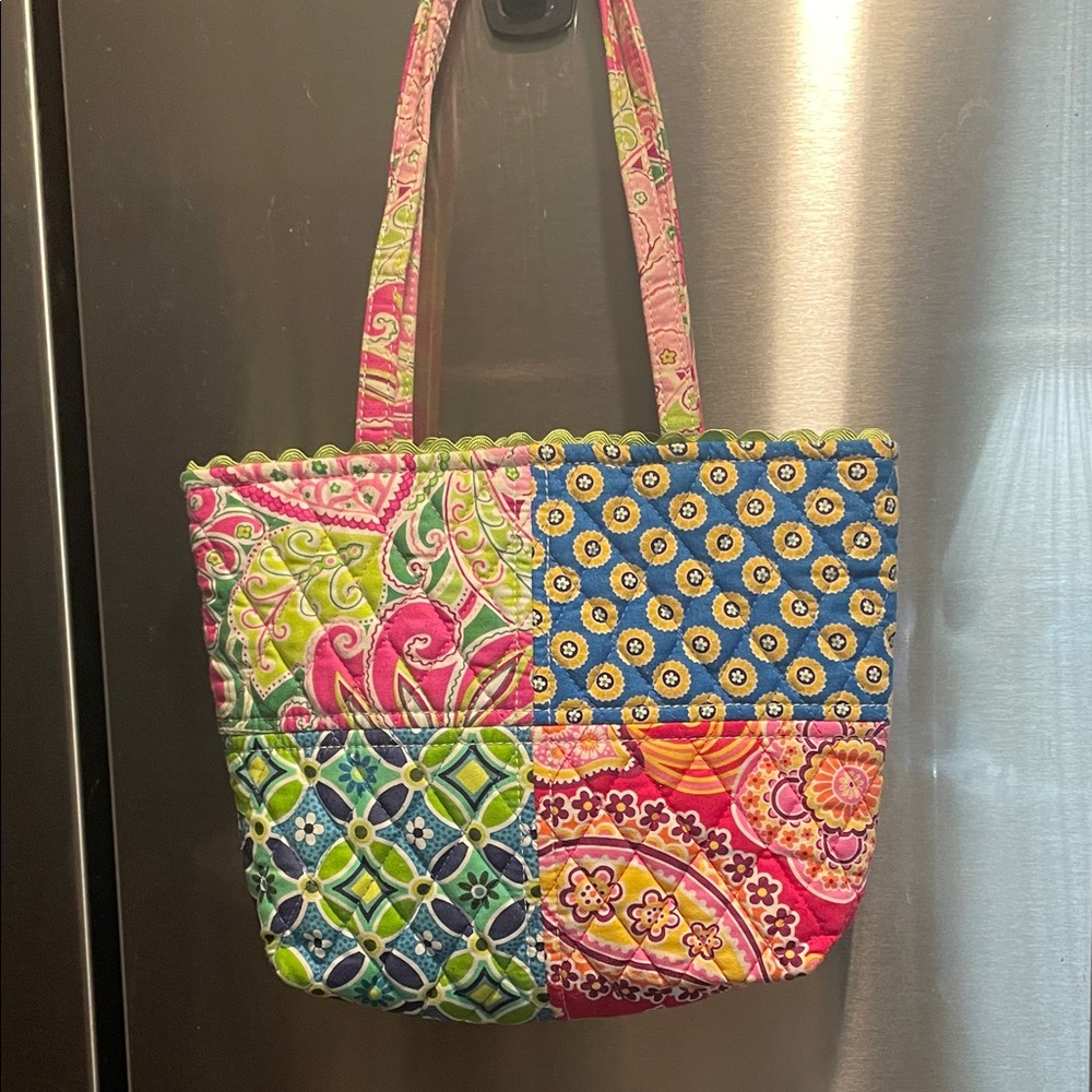 Vera Bradley Pink & Multicolor Quilted Patchwork Tote